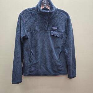 Patagonia Fleece Re-Tool Snap-T Pullover Sweatshirt Jacket Hiker Blue SZ Medium